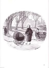 Vintage Cartoon Chas Addams Nanny Pushing A Pram By Tasteliberty 22 00 Addams Family Cartoon Vintage Cartoon Family Cartoon