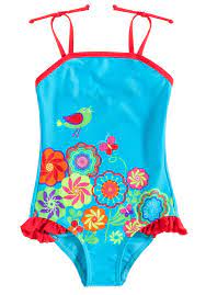 Zoggs Rainbow Classic Back Swimsuit Kids Swimwear Swimwear High Neck Bikinis