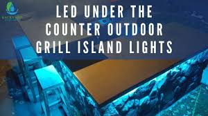 counter outdoor grill island lights