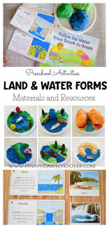 Land And Water Forms Learning Materials Geography For Kids Science Activities For Kids Montessori Geography
