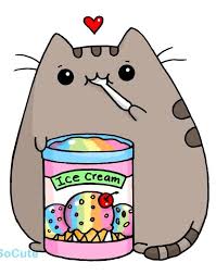 Pusheen Eating Ice Cream Niedliche Zeichnungen Kawaii Zeichnungen Katze Zeichnen