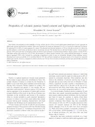 PDF) Properties of volcanic pumice based cement and lightweight concrete |  Khandaker Hossain - Academia.edu