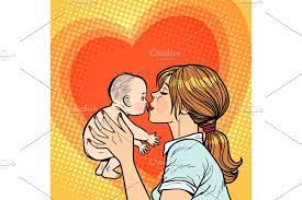 Diese besondere bindung ist nicht geplant oder erzwungen. Modern Beautiful Woman Breastfeeding A Baby At Work Pop Art Baby Baby Cartoon Drawing Mom Art