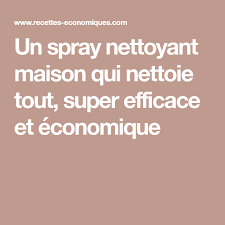 Un Spray Nettoyant Maison Qui Nettoie Tout Super Efficace Et Economique Nettoyer Maison Nettoyant Produit Entretien Maison