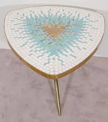 Pair Of Mid Century Italian Tiled Side Tables 1stdibs Com Mosaic Furniture Mosaic Coffee Table Mosaic Table