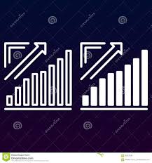 Growing Chart Arrow Graph Going Up Line And Solid Icon