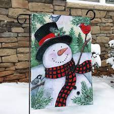 Rain Or Shine 1 04 Ft W X 1 5 Ft H Winter Garden Flag Lowes Com Flag Decor Winter Garden Garden Flags