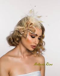 Voir plus d'idées sur le thème chapeau, chapeaux mariage, chapeau bibi. Champagne Gold Headpiece Chapeaux Mariage Coiffe De Mariee Bibi