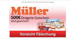 Address databases are created by spammers using dedicated programs that pick addresses using a special dictionary or just collecting addresses. Muller Drogerie Fake Fake Diese E Mails Sind Spam Betrug Oder Eine Kostenfalle