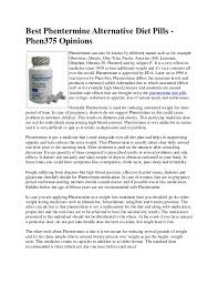 Best Phentermine Alternative Diet Pills Phen375 Opinions