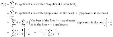 In general, proof of work is like a race between miners to solve a cryptographic puzzle; Secretary Problem Wikipedia