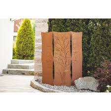 Ferrum Art Design Sichtschutzelement Weide 120 X 120 Cm Pflanze Rostbraun Bauhaus