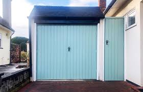 Made to measure 2 panel 2 square crystal diamond composite front door in chartwell green. Steel Garage Doors Posts Access Garage Doors