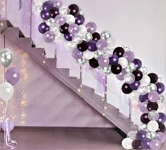 Aww i love the purple decoration. Amazon Com 2021 New Years Eve Decorations Silver Purple Balloon Garland Kit White Silver Purple Balloons Arch Wedding Engagement Bridal Shower Party Graduation Decorations Toys Games