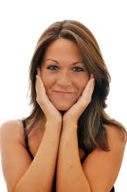 Smiling Brunette Girl Isolated Stock Photo