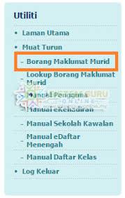 Concerned parties names, places of. Borang Maklumat Murid Apdm