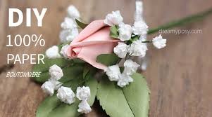 Browse diy wedding flower tutorials for wedding centerpieces, wedding bouquets, etc. How To Make Paper Boutonniere From Ordinary Paper Free Template