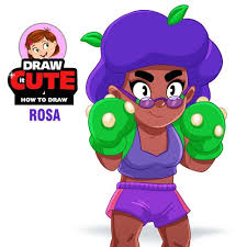 This attack should be used mainly to break. How To Draw Rosa Super Easy Brawl Stars Drawing Tutorial With Coloring Page Draw It Cute