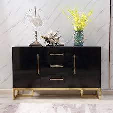 Buffet tables—the buffet table is a classic furniture piece for dining rooms. Modern Luxurious 59 Black Buffet Table 2 Doors 3 Drawers Kitchen Storage Sideboard Cabinet In