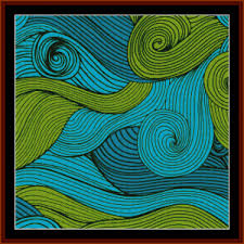 Hearts cross stitch borders pdf pattern. Blue And Green Swirls Abstract Cross Stitch Pattern By Cross Stitch Collectibles Crafting Cross
