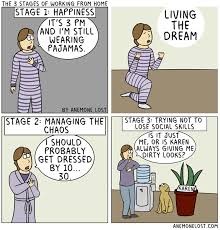 The 3 Stages Of Working From Home Working From Home Meme Work From Home Moms Working From Home