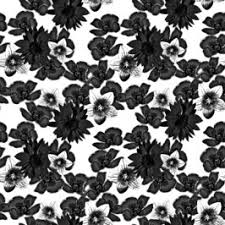 Practical fashion pattern vector material. Black White Flowers Royalty Free Stock Repeat Patterns Patternbank