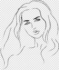 Heart line art, dotted line transparent background png clipart. Drawing Line Art Woman Face Line Drawing