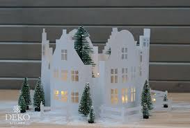 Papier à lettre noir et blanc à imprimer gratuitement. Village De Noel En Papier Idees Maison