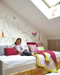 Shop by color & space at pottery barn teen®. Attic Girls Bedroom Design In White Turquoise Blue And Pink Colors