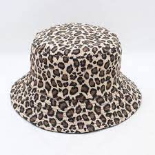 Fashion Summer Leopard Animal Printed Bucket Hats Fishing Cap Fishing Bucket Hat Hats For Men Hats Vintage