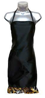 Cute Salon Apron With Cheetah Ruffle Salon Aprons Salon Wear Stylists Aprons