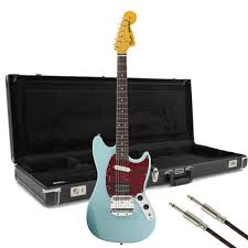 Guitar specification body and neck: Fender Kurt Cobain Mustang Signature Guitar Sonic Blue Free Gift At Gear4music
