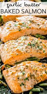 Saumon Au Beurre D Ail Cuit Delicious Salmon Recipes Easy Salmon Recipes Seafood Dinner