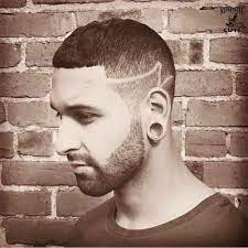 Short Textured Crewcut With Shave Art The Latest Hairstyles For Men And Women 2020 Hairstyleology Mens Hairstyles Hair Styles Shaving