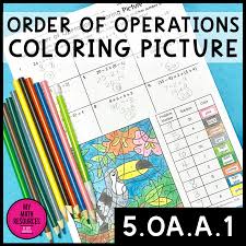 Order of operations worksheets are helping to build mastery in computations with the 4 basic operations. My Math Resources Order Of Operations Toucan Coloring Picture 5 Oa A 1