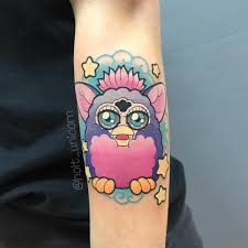 I took in a sketch, and he made it 100x better! Furby Tattoo Kawaii Tattoo 90s Tattoos Tattoos