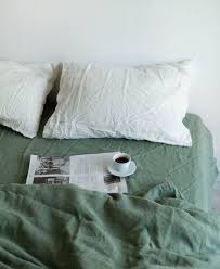 Sleep Training Success Bed Linens Luxury Linen Duvet Covers Green Bedding