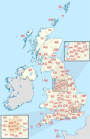 Map Of The United Kingdom And Crown Dependencies Showing Postcode Area Boundaries Region Of Uk Https En Wikipedia Org Wiki Regions Of Map Free Maps Borders