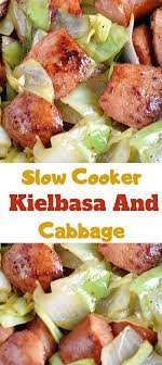 Slow Cooker Kielbasa And Cabbage A Simple Meal Of Polish Sausage And Cabbage Cooked In A Sl Slow Cooker Kielbasa Kielbasa And Cabbage Crockpot Cabbage Recipes