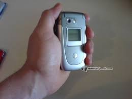Motorola V360 front held in hand
