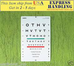 Snellen Chart With Red Green Lines 10 Feet 14 32 Picclick