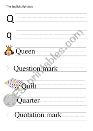 These usable scrabble and words with friends words that use the letter q without the letter u could give you an advantage at the game. Q Letter And Words Writing Esl Worksheet By Alenaalena
