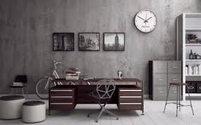 Here use of wood in treated form is the choice of material for feature wall 1001 Home Office Ideas To Boost Your Productivity