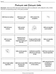 Prokaryotic And Eukaryotic Cells Worksheet For Review Or Assessment Cells Worksheet Eukaryotic Cell Prokaryotes