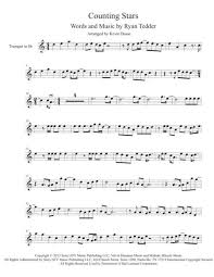 Buy pdf and midi trumpet fingering sheet music here. Counting Stars Easy Key Of C Trumpet Sheet Music Pdf Download Sheetmusicdbs Com