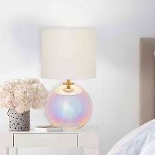 Marmalade Iridescent Led Table Lamp With Fabric Shade Bed Bath Beyond Led Table Lamp Fabric Shades Table Lamp