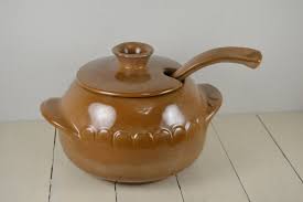 Buy Frankoma 245 PLAINSMAN CINNAMNON 3 Quart Soup Tureen With Ladle, Brown  Satin Lazybones, Frankoma Pottery, See Notes Online in India