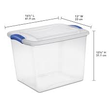 Discover a low priced selection of plastic storage bins, containers, and drawers at big lots. Sterilite 27 Quart Stadium Blue Latch Box Walmart Com Walmart Com
