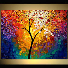 Artwork Give Away Up To 600 Abstract Tree Painting Blooming Tree Painting Tree Art