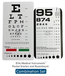 Buy Emi Rosenbaum And Snellen Pocket Eye Charts 2 Pack In